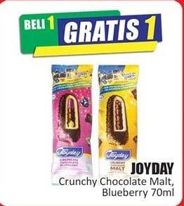 Promo Harga JOYDAY Ice Cream Crunchy Chocolate Malt, Chocolate Blueberry 75 gr - Hari Hari