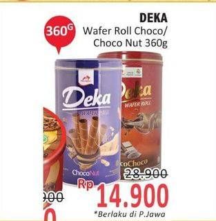 Promo Harga DUA KELINCI Deka Wafer Roll Choco Nut, Choco Choco 360 gr - Indomaret