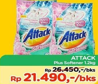 Promo Harga ATTACK Detergent Powder 1200 gr - TIP TOP