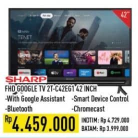 Promo Harga Sharp 2T-C42EG1I-SB DHR GTV  - Hypermart