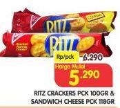 Promo Harga RITZ Crakers 100 gr/Sandwich Cheese  - Superindo