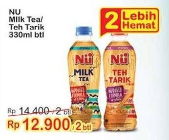 Promo Harga NU Teh Tarik/Milk Tea 330ml  - Indomaret