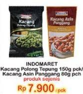 Promo Harga INDOMARET Kacang Polong Tepung 150gr/Kacang Asin Panggang 80gr  - Indomaret