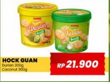 Promo Harga Hock Guan Biscuits Durian, Coconut 350 gr - Yogya