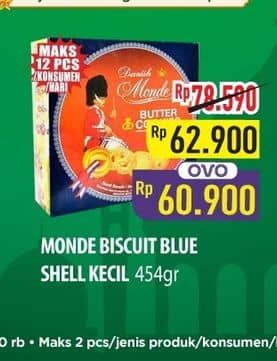 Promo Harga Monde Butter Cookies 454 gr - Hypermart