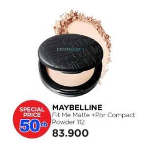 Promo Harga Maybelline Fit Me Mate + Pore Compact Powder 112 Natural Ivory  - Watsons