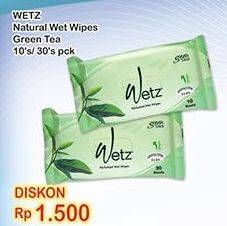 Promo Harga WETZ Tisu Basah Green Tea, Green Tea 10 pcs - Indomaret