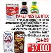 Promo Harga Paket Nestle RTD BEAR BRAND, DANCOW, MILO, NESCAFE, CARNATION  - Hypermart