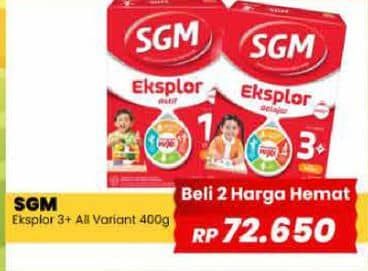 Promo Harga SGM Eksplor 3+ Susu Pertumbuhan All Variants 400 gr - Yogya