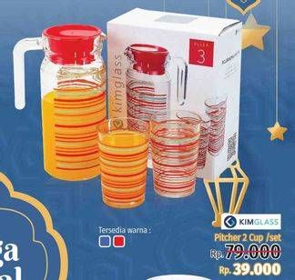 Promo Harga KIM GLASS Pitcher 2 Cup  - LotteMart