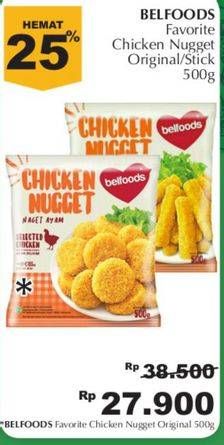 Promo Harga BELFOODS Nugget Chicken Nugget, Chicken Nugget Stick 500 gr - Giant