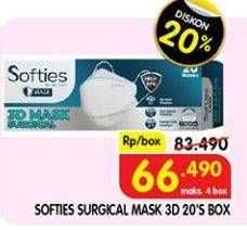 Promo Harga SOFTIES Masker Surgical Mask 20 pcs - Superindo