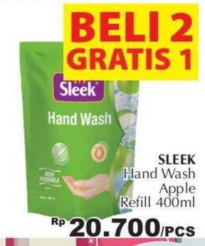 Promo Harga SLEEK Hand Wash Antibacterial Apple 400 ml - Giant
