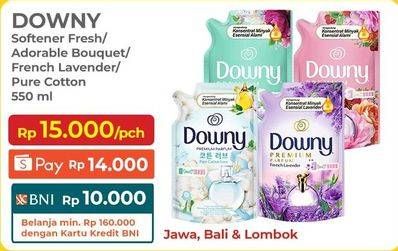 Promo Harga Downy Premium Parfum Adorable Bouquet, Fresh Bouquet, French Lavender, Pure Cotton Love 550 ml - Indomaret