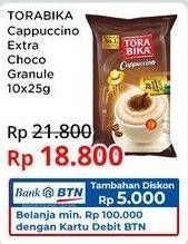 Promo Harga Torabika Cappuccino Extra Choco Granule per 10 sachet 25 gr - Indomaret