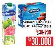 Promo Harga SARIWANGI Teh Asli + BUAVITA Fresh Juice   - Hypermart