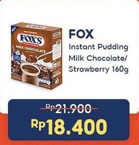 Promo Harga Foxs Silky Pudding Milk Chocolate, Strawberry 160 gr - Indomaret