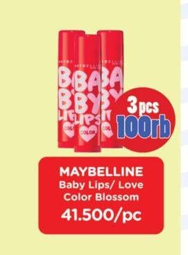Promo Harga MAYBELLINE Baby Lips/Love Color Blossom  - Watsons