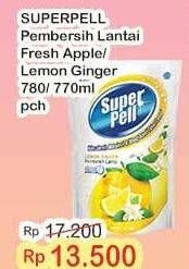 Promo Harga Super Pell Pembersih Lantai Fresh Apple, Lemon Ginger 770 ml - Indomaret
