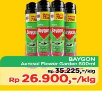 Promo Harga BAYGON Insektisida Spray Flower Garden 600 ml - TIP TOP