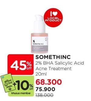 Promo Harga Somethinc 2% BHA Salicylic Acid Acne Treatment 20 ml - Watsons