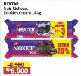 Promo Harga Nabati Nextar Noir Cookies Cream 144 gr - Alfamart