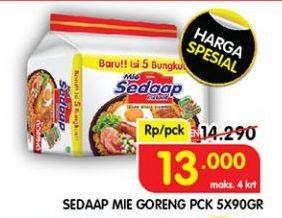 Promo Harga SEDAAP Mie Goreng Original per 5 pcs 90 gr - Superindo