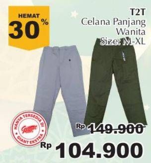 Promo Harga T2T Celana Panjang Wanita M-XL  - Giant