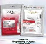 Promo Harga LOREAL Revitalift Brightening & Crystal Tissue Mask  - Indomaret
