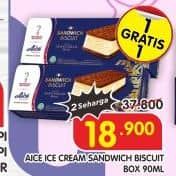 Promo Harga Aice Ice Cream Sandwich Biscuit 90 ml - Superindo