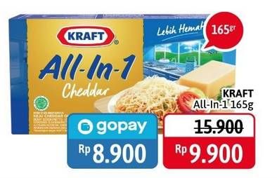 Promo Harga KRAFT All in 1 Cheddar 165 gr - Alfamidi