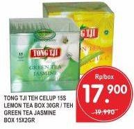 Promo Harga Tong Tji Teh Celup Lemon, Green Tea 15 pcs - Superindo