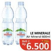 Promo Harga LE MINERALE Air Mineral All Variants per 2 botol 600 ml - Alfamidi