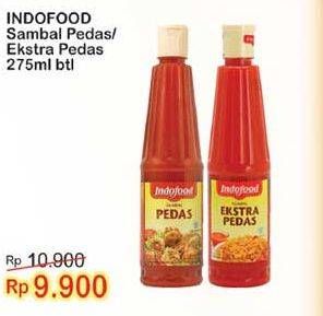 Promo Harga INDOFOOD Sambal Pedas, Ekstra Pedas 275 ml - Indomaret