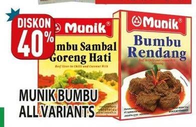 Promo Harga Munik Bumbu All Variants  - Hypermart