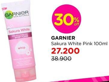 Promo Harga GARNIER Sakura White Gentle Deep Whip Foam 100 ml - Watsons
