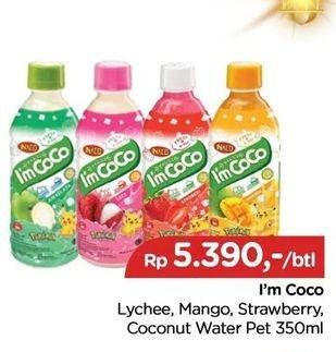 Promo Harga INACO Im Coco Drink Lychee, Mango, Strawberry, Coconut Water 350 ml - TIP TOP