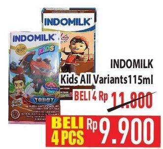 Promo Harga Indomilk Susu UHT Kids All Variants 115 ml - Hypermart