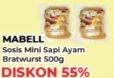 Promo Harga MABELL Mini Sosis Sapi & Ayam Bratwurst 500 gr - Yogya