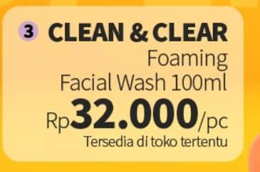 Promo Harga Clean & Clear Facial Wash Foaming 100 ml - Guardian