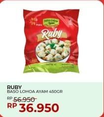 Promo Harga Ruby Bakso Lohoa Ayam 450 gr - Yogya
