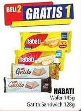 Promo Harga NABATI Wafer 145 g/Gatito Sandwich 128 g  - Hari Hari