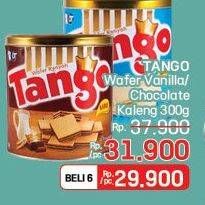 Promo Harga Tango Wafer Chocolate, Vanilla Milk 300 gr - LotteMart