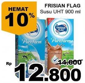 Promo Harga FRISIAN FLAG Susu UHT Purefarm 900 ml - Giant