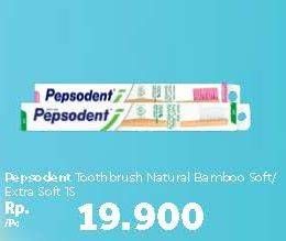 Promo Harga PEPSODENT Sikat Gigi Natural Bamboo Soft, Extra Soft  - Carrefour