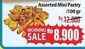 Promo Harga Assorted Mini Pastry per 100 gr - Hypermart