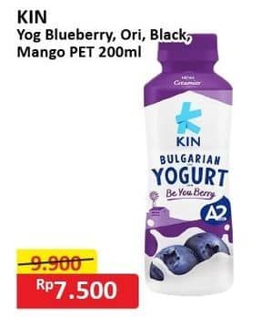 Promo Harga KIN Bulgarian Yogurt Original, Blueberry, Black, Manggo 200 ml - Alfamart