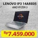 Promo Harga LENOVO IdeaPad 3 14ARE05 | Ryzen 3 4300U SSD 512GB 8GB  - Hypermart
