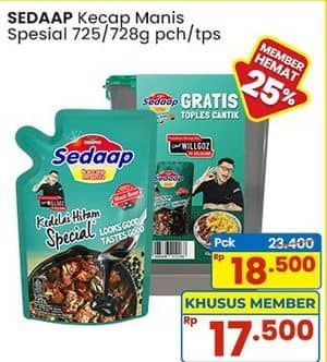Promo Harga Sedaap Kecap Manis Kedelai Hitam Special 725 ml - Indomaret