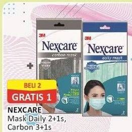 Promo Harga 3M NEXCARE Masker Carbon, Daily 3 pcs - Alfamart